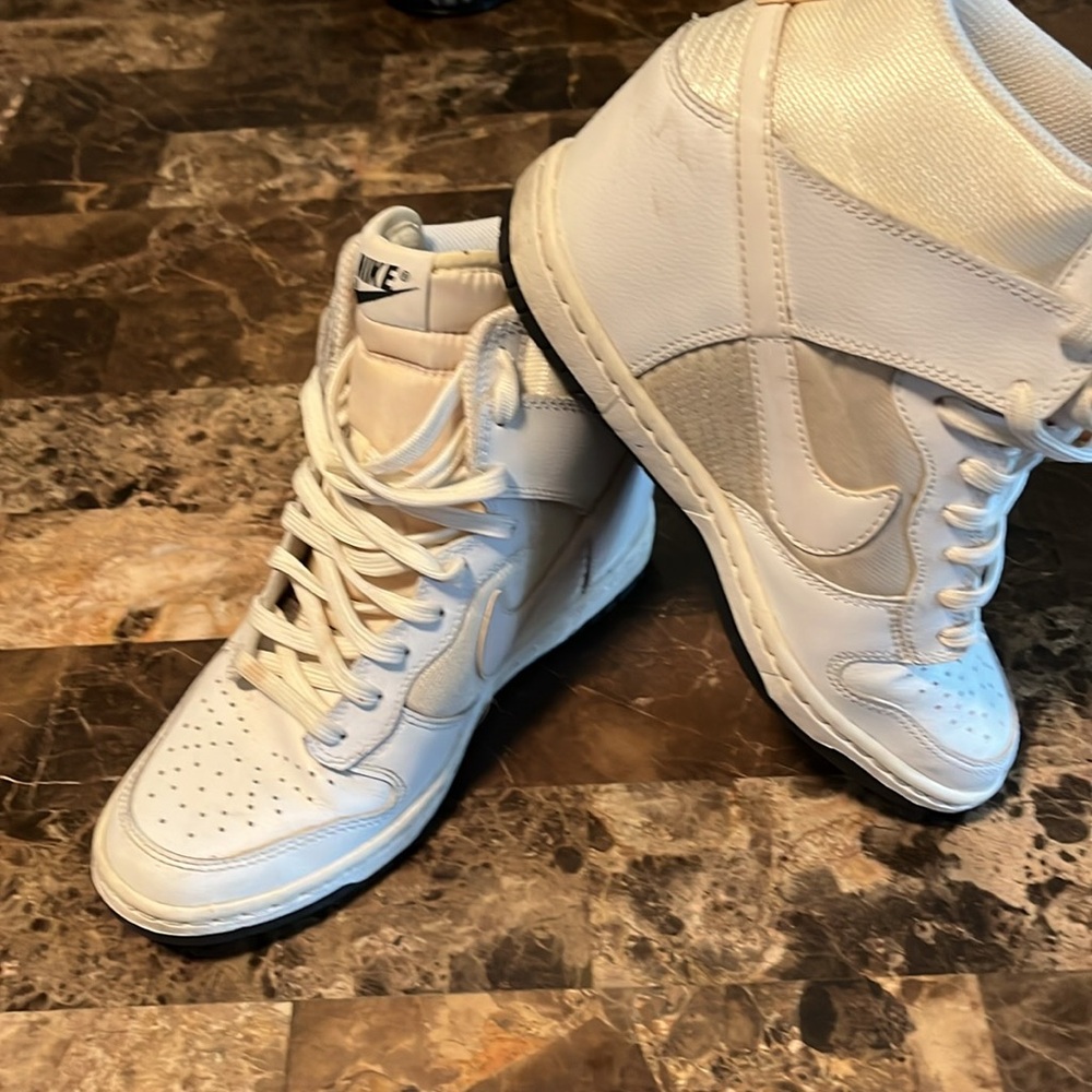 White Nike Wedges